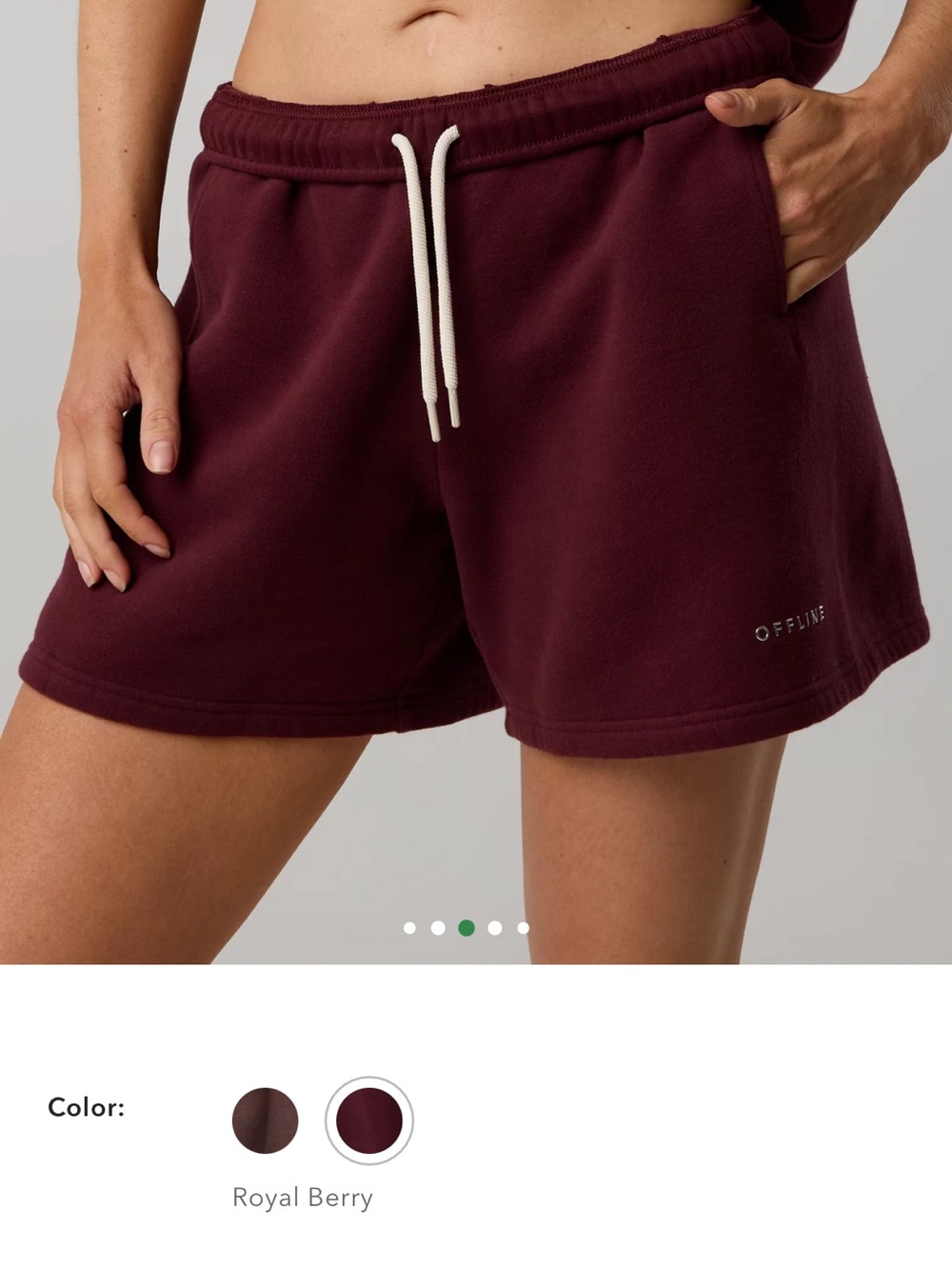 Aerie Berry OFFLINE By Aerie 5" Cloud Fleece Short - Picture 5 of 9